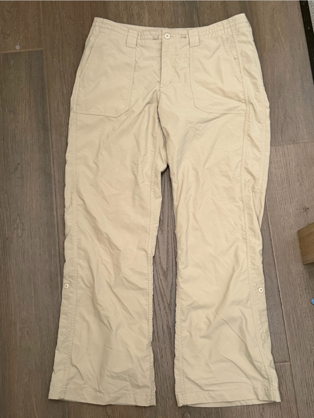 Patagonia women’s utility pants size 12 beige lightweight breathable performance